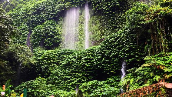 Benang kelambu waterfall and benang stokel waterfall lombok
