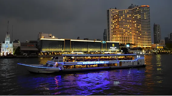泰國曼谷夜遊湄南河｜多款豪華遊船任選｜含自助晚餐+甲板座位可選