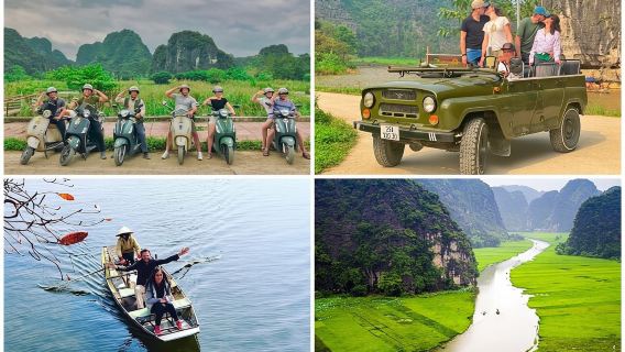 하노이 출발 닌빈 지프 투어: 지프 - 보트 - 일상 생활