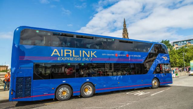 Billete de autobús Airlink 100 del Aeropuerto de Edimburgo al centro de la ciudad (solo ida / ida y vuelta) - Frecuencia alta de salidas + Reembolsable hasta 1 día antes + Compra y viaje inmediato