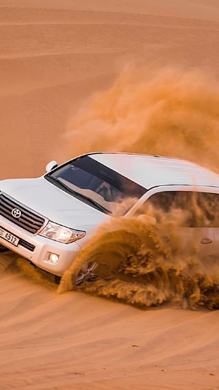 Dubai Desert Dune Bashing 1-day Tour: Camel Riding + Transfer + Sunset · Dinner/Show/Henna Painting