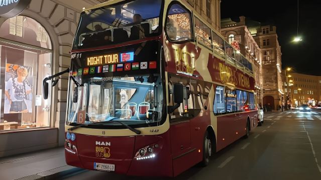 Tur malam kota panorama Big Bus Vienna