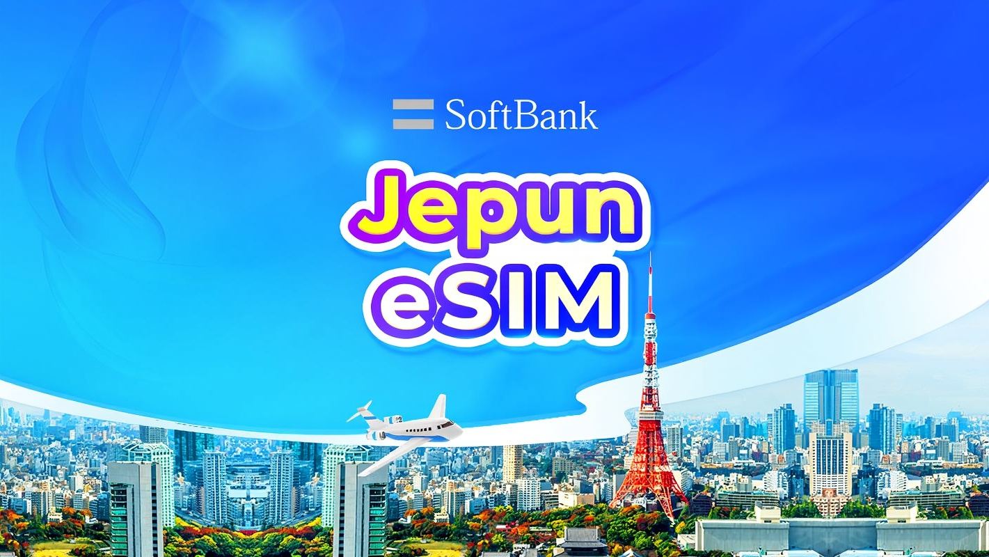 Jepun SoftBank 4G/5G eSIM | TikTok & ChatGPT Tersedia | Pas Harian/Pakej Data Keseluruhan | Pengebilan 24 Jam | 1–180 Hari | Kod QR