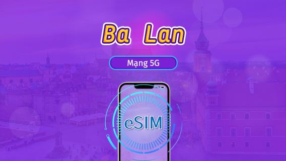 Ba Lan | eSIM 5G/4G | Gói trọn gói | Tính phí mỗi 24 giờ | 7–30 ngày | Mã QR