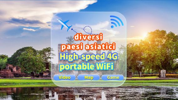 [Numerosi Paesi asiatici] Noleggio Wi-Fi portatile 4G, traffico dati illimitato, connessione veloce, ritiro e restituzione all'aeroporto di Hong Kong, compatibile con Google Maps, condivisibile tra più utenti, servizio clienti 24 ore su 24