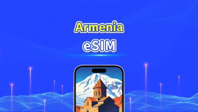 eSIM w Armenii | 4G | Szybki internet | Pakiety dzienne/na dane | 24 godziny | 1-30 dni | Kod QR