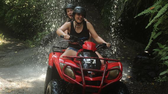 Ubud ATV Quad Bike Through Tunnel, Waterfall and Ayung Rafting Trip with Meal