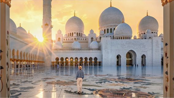 杜拜阿布達比*外觀一日遊·謝赫扎耶德大清真寺+羅浮宮+總統府