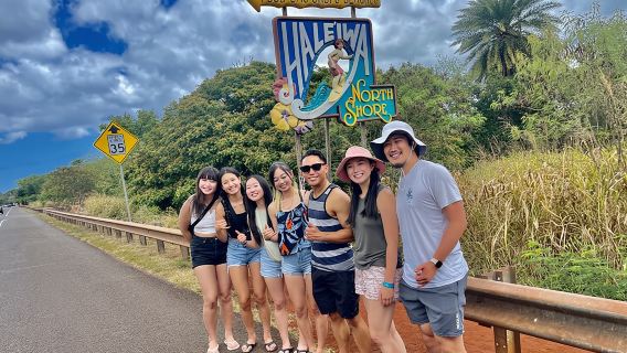 ワイキキからドールプランテーションとハレイワタウンへの往復シャトル