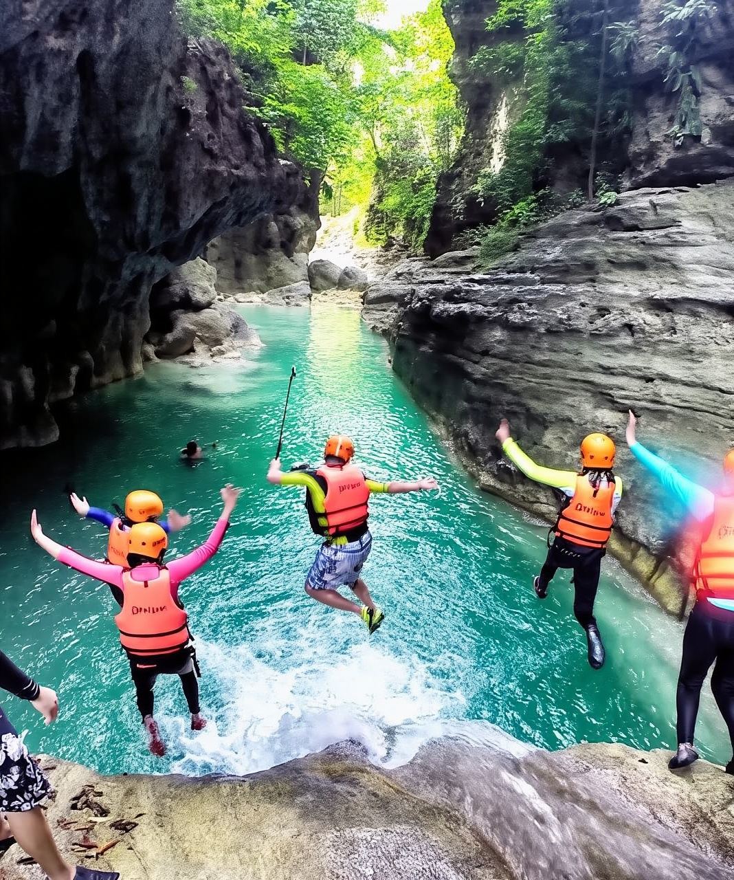 Cebu: tour di gruppo per l'osservazione degli squali balena e il canyoning