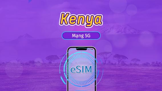 Kenya | eSIM 5G/4G | Gói trọn gói | Tính phí mỗi 24 giờ | 30 ngày | Mã QR