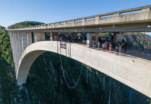 Bungee Jumping at Bloukrans Bridge, Western Cape, South Africa (Hailed as one of the world's best bungee locations)