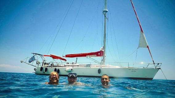 Day Cruise by a Sailing Yacht to the most beautiful bays or Rhodes (Small Group)