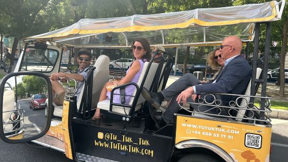 Tour of Castizo Madrid with a private guide in a yellow Tuk-Tuk