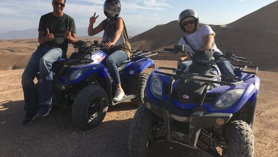  Sunset Camel Ride Quad Tour In Agafay Desert With Dinner