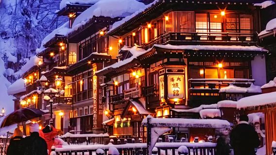 Japan's Yamagata Hoju Sanzan Temple (Tateishiji Temple) + Ginzan Hot Spring one-day tour