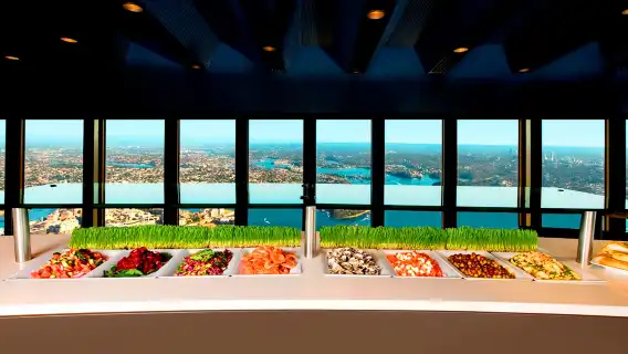 雪梨塔旋轉餐廳海鮮自助餐【靠窗座位可選&午餐/晚餐&360度俯瞰雪梨全景Sydney Tower Eye】