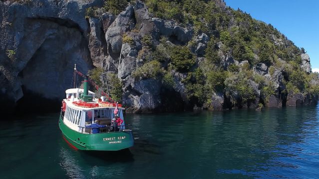 Lake Taupō Māori Rock Carvings Scenic Cruise aboard Ernest Kemp