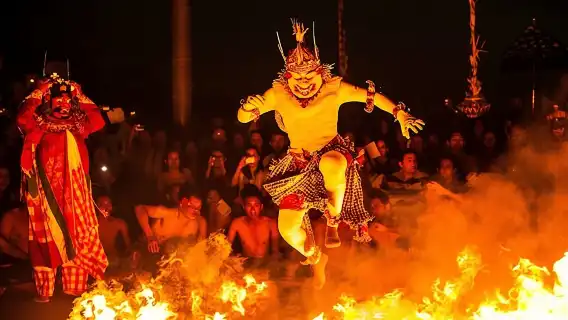 峇里島烏魯瓦圖卡恰火舞秀+金巴蘭海灘一日遊｜含入場門票+海鮮大餐