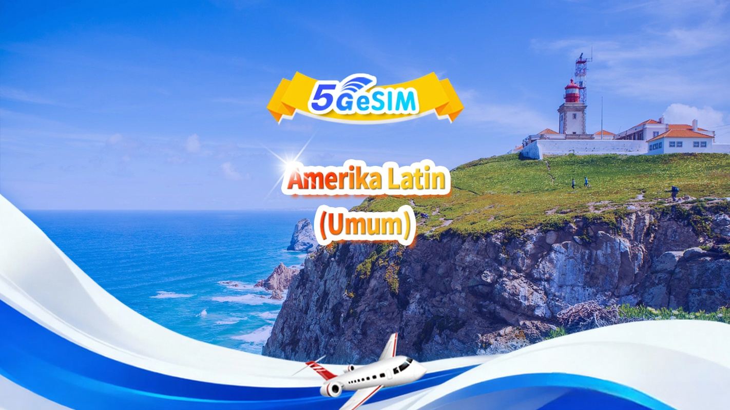 eSIM 4G/5G universal Amerika Latin | Paket harian/Paket total | 1-30 hari | QR code