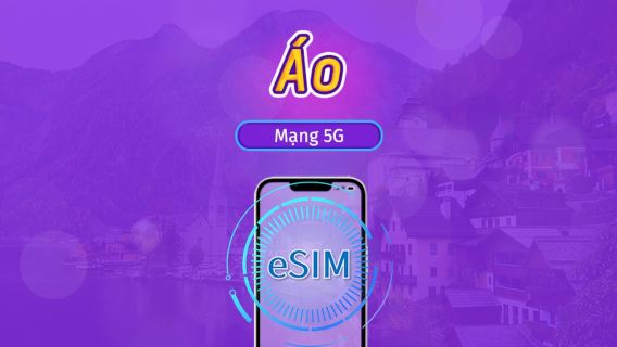 Áo | eSIM 5G/4G | Gói trọn gói | Tính phí mỗi 24 giờ | 7–30 ngày | Mã QR