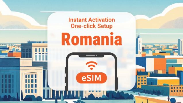 Rumänien eSIM | Dubbel täckning | Stöd för ChatGPT & TikTok | 1-30 dagars olika abonnemang | Omedelbar användning | QR-kod