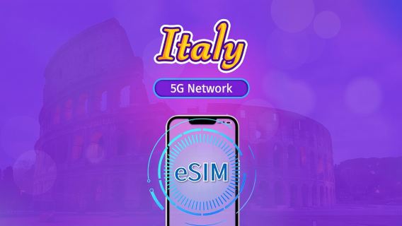 إيطاليا | eSIM 5G | يدعم تيك توك وChatGPT | باقة يومية / باقة بيانات | فوترة حسب اليوم الطبيعي | 1-30 يومًا | رمز QR