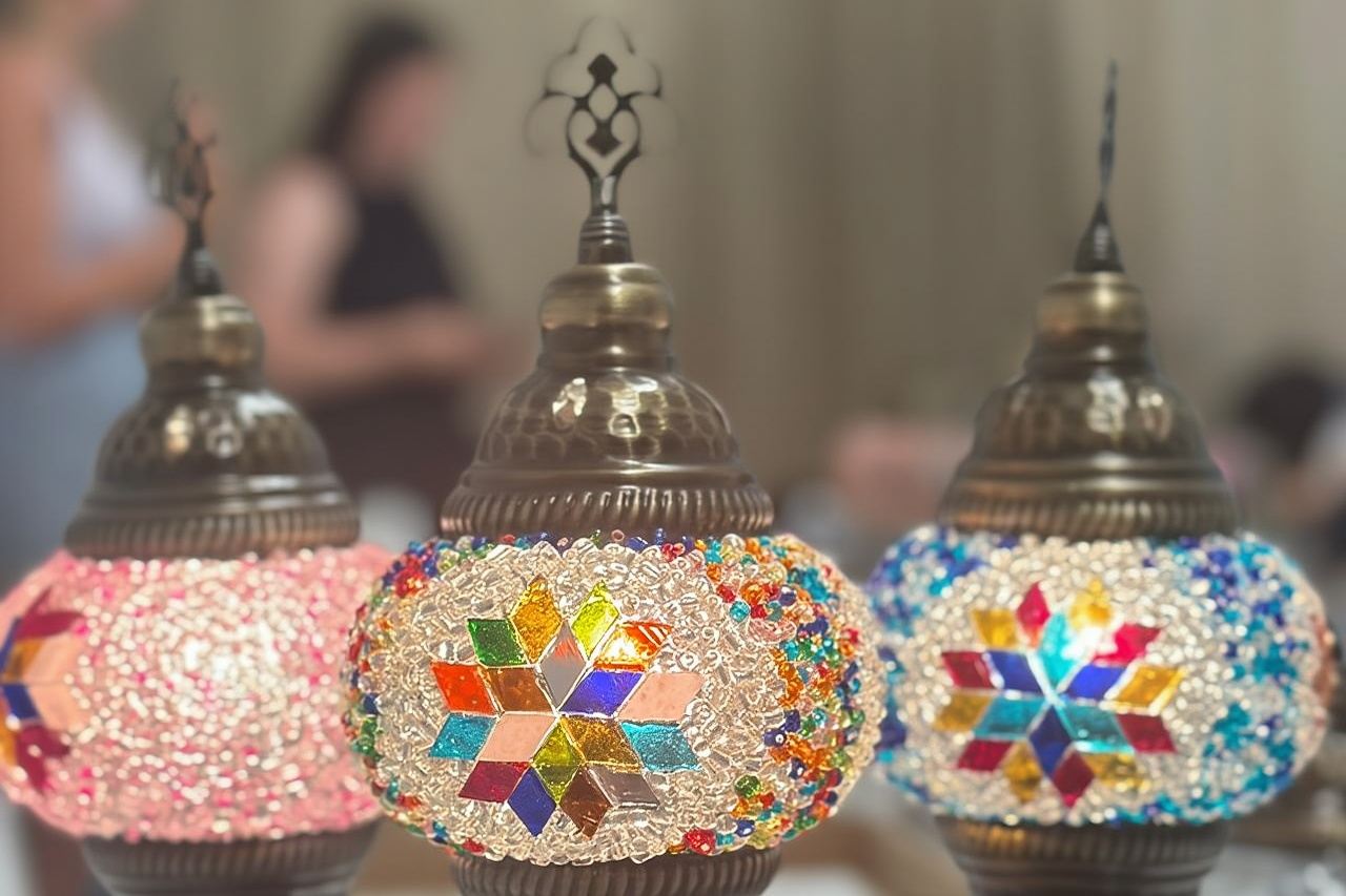 Turkish Mosaic Lamp Workshop in Antalya Near Old Town
