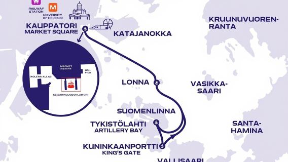 Helsinki : croisière à arrêts multiples Suomenlinna et Lonna