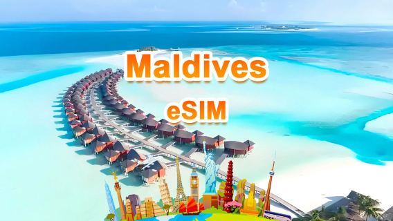 eSIM 5G de Maldivas| Paquete completo| 3-30 días|Código QR