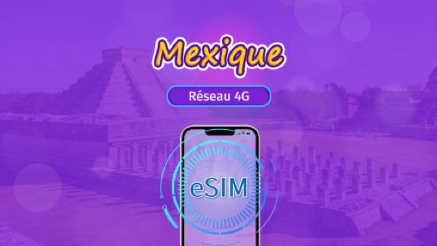 eSIM Mexique | Compatible avec ChatGPT & TikTok | Forfaits journaliers/data | Facturation sur 24h | 1-30 jours | Code QR