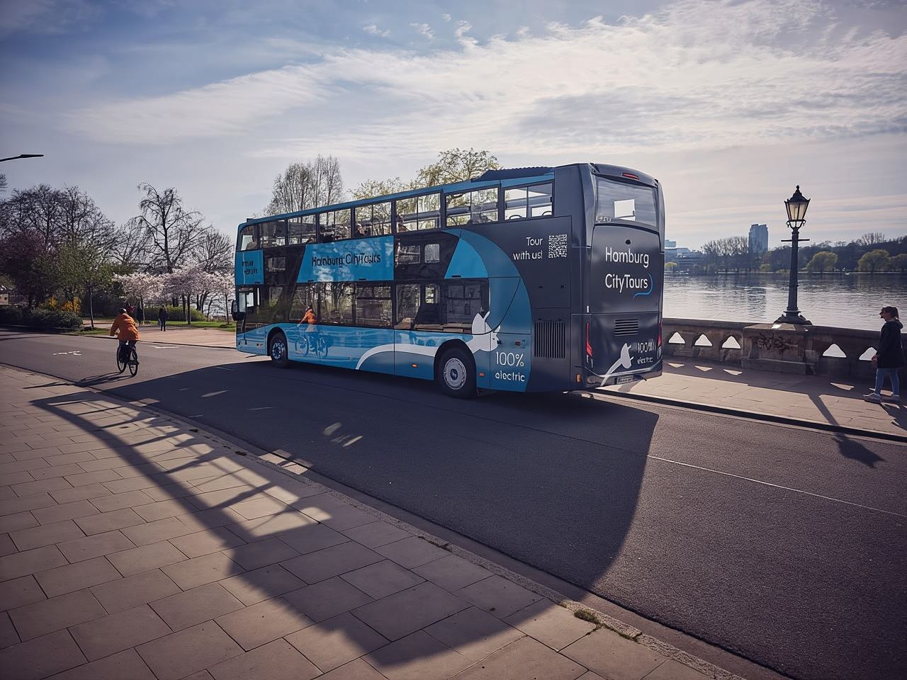 Hamburg: Hop-On/Hop-Off-Buslinie F und Bootstour