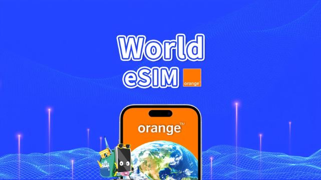 Orange World eSIM | 4G/LTE | 1GB-20GB total for 30 days | 24-hour billing | QR code