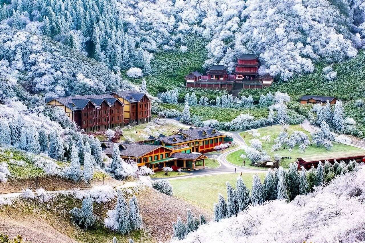 Discover a Winter Wonderland: Gold Buddha Mountain Snow Day Trip from Chongqing