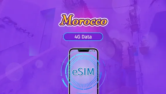 Morocco 4G eSIM | Supports ChatGPT | Daily Package / Data Package | 24-hour Billing | 1-30 Days | QR code