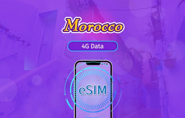 Morocco 4G eSIM | Supports ChatGPT | Daily Package / Data Package | 24-hour Billing | 1-30 Days | QR code