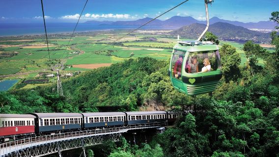 tour di un giorno alla città della foresta pluviale di Kuranda e al parco naturale della foresta pluviale di Cairns [treno/ funivia]
