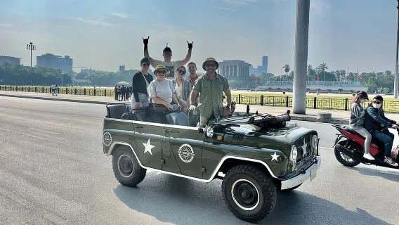 Hanoi Jeep Tour: Train-street, Highlights and Hidden Gems