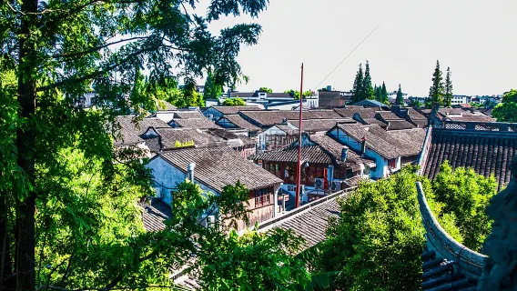 Eendaagse tour naar de oude stad Zhujiajiao in Shanghai + Shanghai Film Park (bezoek het "Venetië van Shanghai")