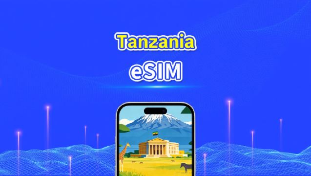 Tanzania eSIM | 4G | Højhastighedsdata | 24 timer | Valgfri varighed 1-30 dage | QR-kode