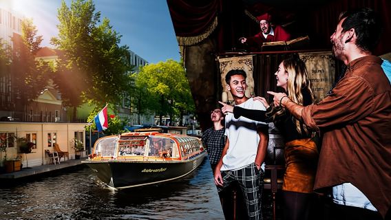 Amsterdam Dungeon entrance ticket and one-hour canal cruise
