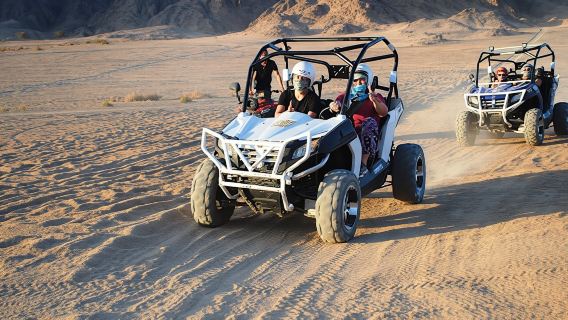 Safari matutino en quad, arenero y jeep 4x4 con paseo en camello en Hurghada