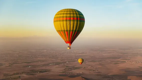 1-Hour hot air balloon ride Flight in Marrakech, Morocco (Hotel Pickup & Berber Tea)