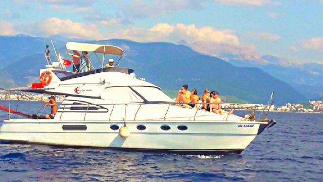 My Dream Private Yacht Tour with BBQ Lunch. Soft Beverage & Roundtrip Transfer in Alanya