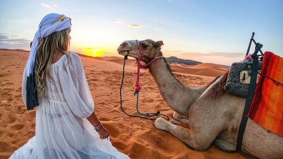 Morning Desert Safari with Quad Bike, Camel Ride & Sandboarding