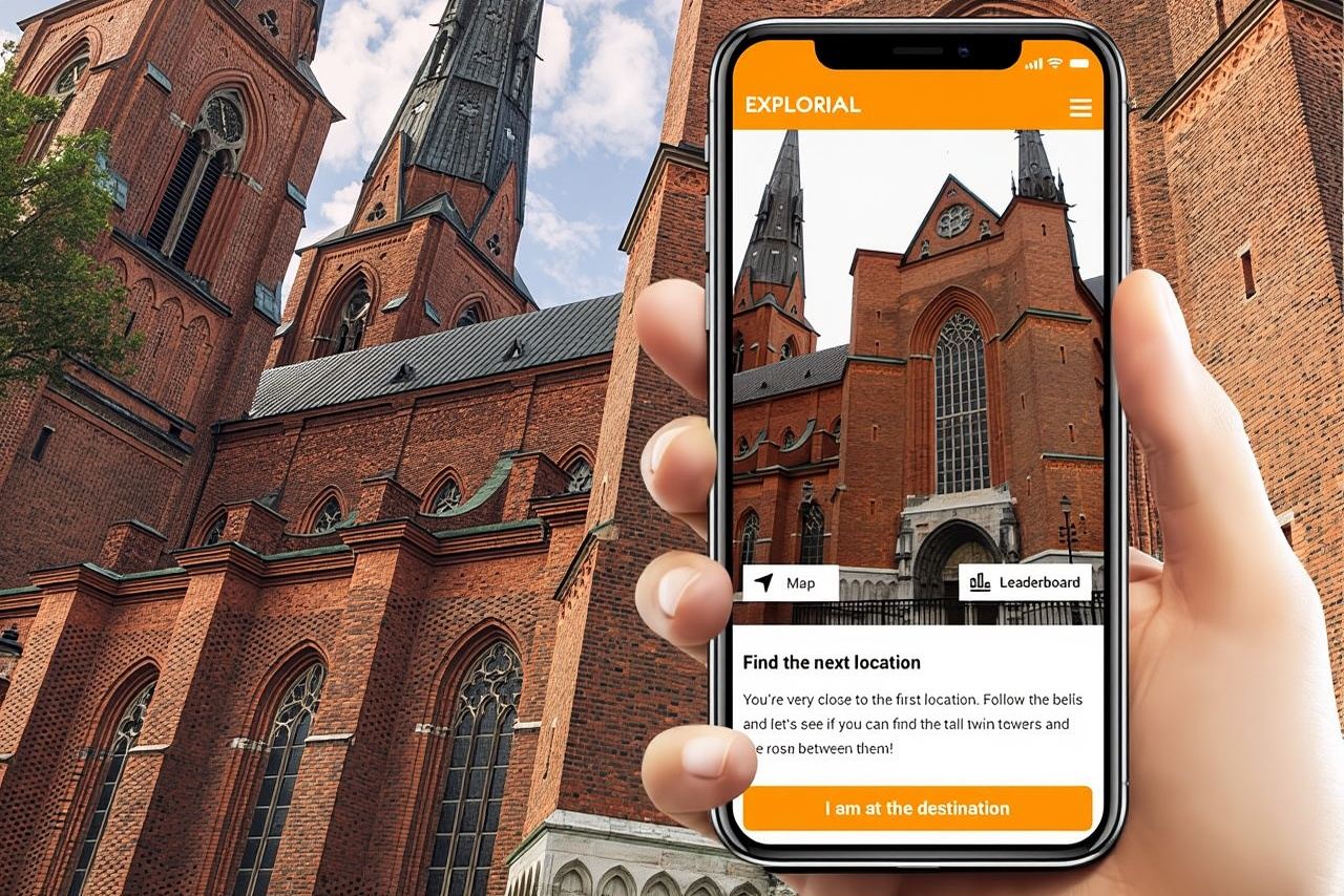 Búsqueda del tesoro y visita autoguiada de lugares de interés de Uppsala