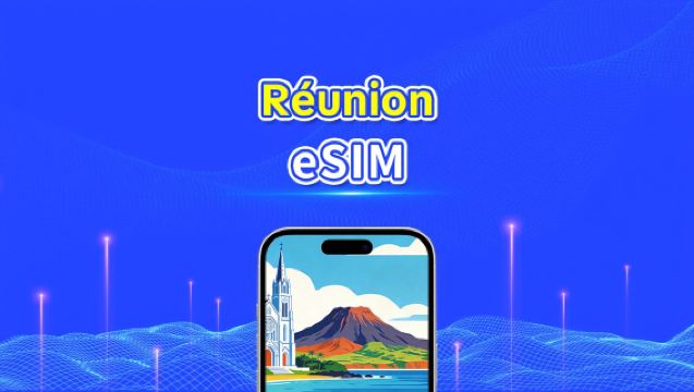 Réunion eSIM | Nopea nettiyhteys | 4G | Päiväpaketti/datapaketti | 24 tunnin laskutus | 1–30 päivää | QR-koodi