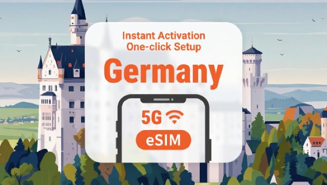 Γερμανία 5G eSIM | Διπλή κάλυψη δικτύου | Διαθέσιμο ChatGPT & TikTok | Πολλές επιλογές πακέτων από 1 έως 30 ημέρες | Άμεση χρήση | QR Code