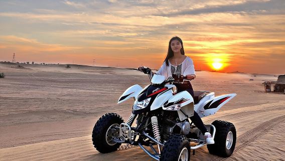1-Hour Quad Bike Adventure: BBQ Dinner, Sandboarding & Shows!