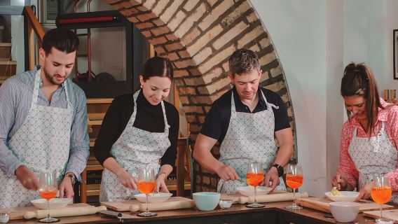 Pasta Cooking Class Near the Colosseum with 3 Spritz Cocktails
